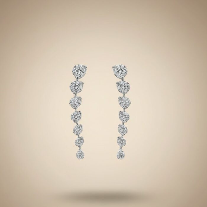 Natural Diamond Long Earring